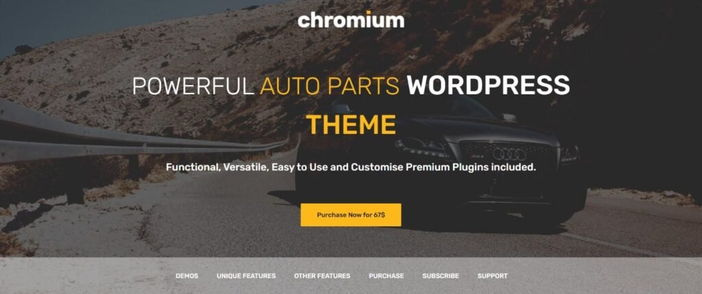chromium autoparts wordpress theme