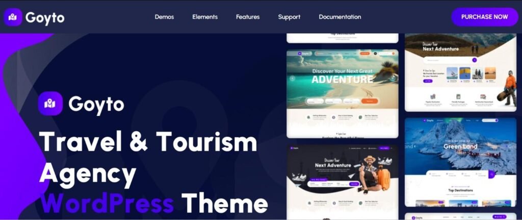 goyto travel and tourism agency wordpress theme